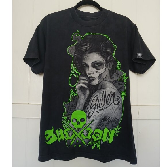 Sullen Art Collective Graphic T Shirt Mens M Short Sleeve Skull Mexican Graffiti - Picture 1 of 8